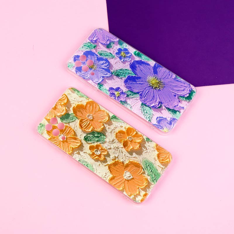 قاب ژله ای طرحدار گل برجسته محافظ لنزدار Samsung Galaxy A12
