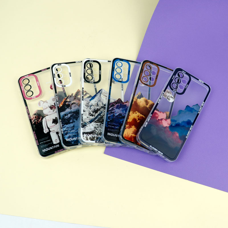 قاب ژله ای شفاف طرح کوهستان محافظ لنزدار Samsung Galaxy A13 4G