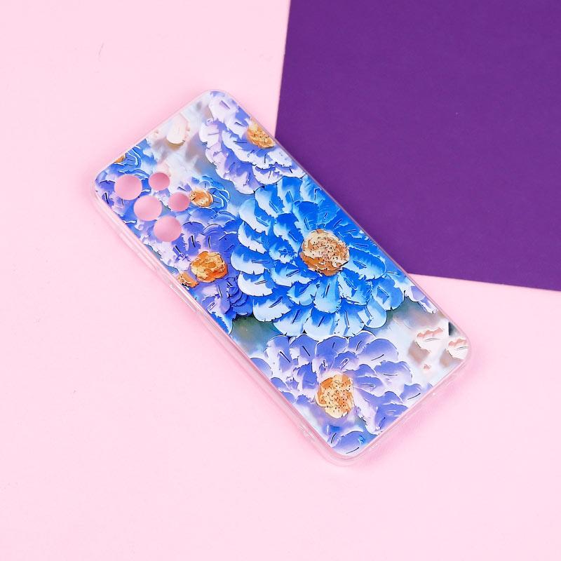 قاب ژله ای طرحدار گل برجسته محافظ لنزدار Samsung Galaxy A13 4G