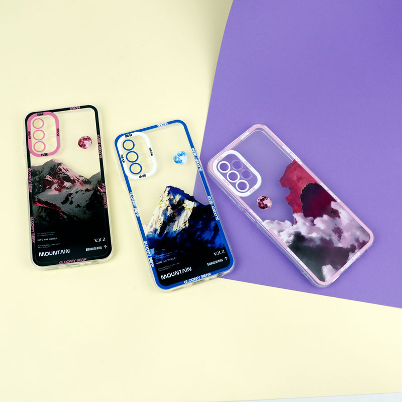 قاب ژله ای شفاف طرح کوهستان محافظ لنزدار Samsung Galaxy A13 4G