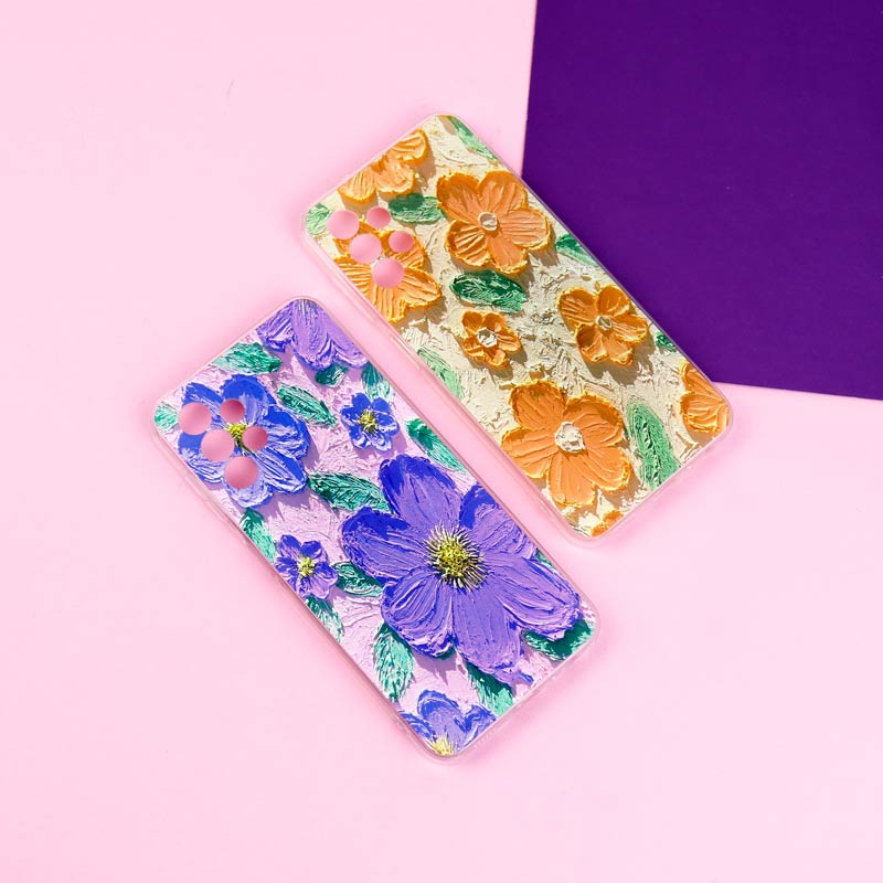 قاب ژله ای طرحدار گل برجسته محافظ لنزدار Samsung Galaxy A13 4G