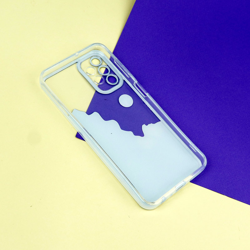 قاب ژله ای شفاف طرح کوهستان محافظ لنزدار Samsung Galaxy A13 4G