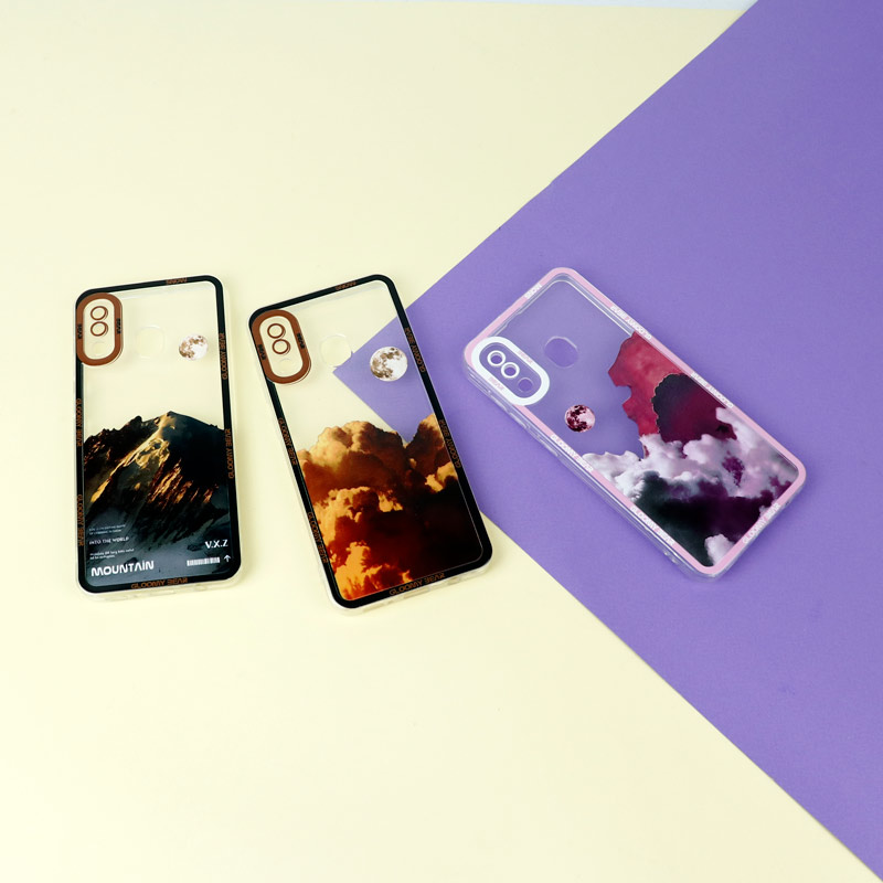 قاب ژله ای شفاف طرح کوهستان محافظ لنزدار Samsung Galaxy A20 / A30