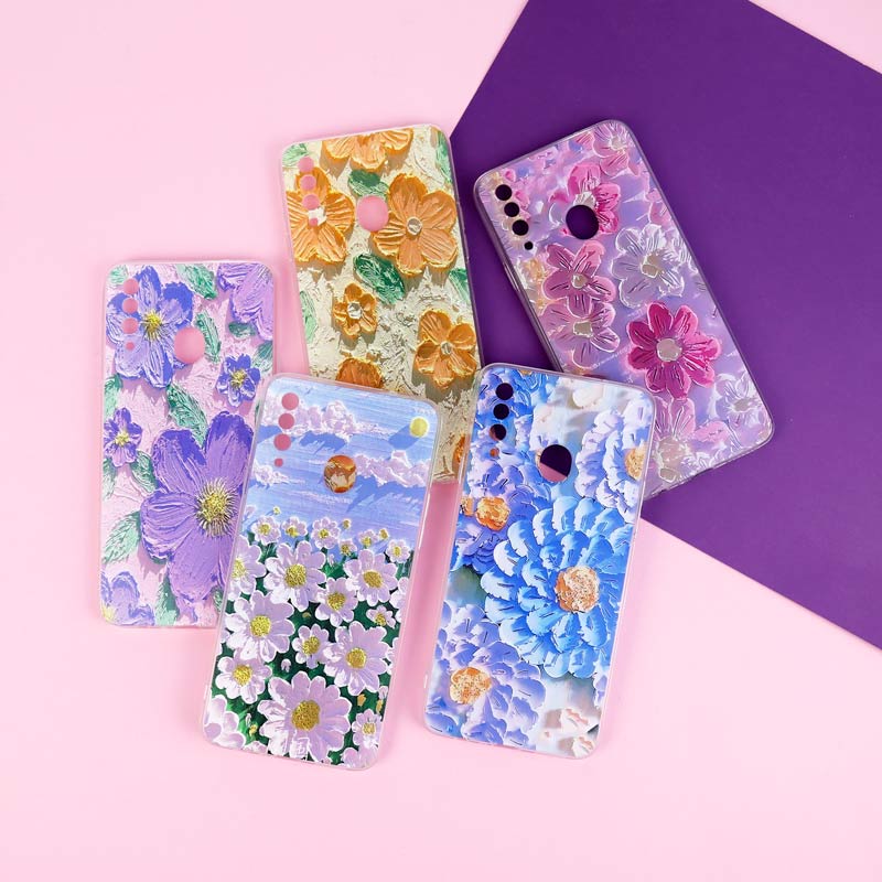 قاب ژله ای طرحدار گل برجسته محافظ لنزدار Samsung Galaxy A20s