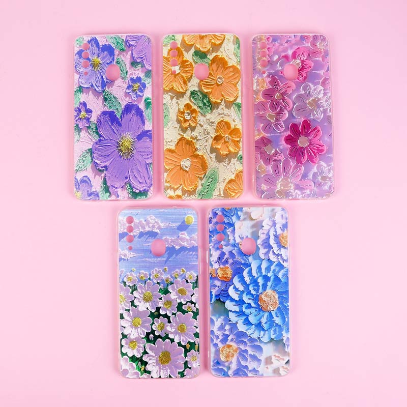 قاب ژله ای طرحدار گل برجسته محافظ لنزدار Samsung Galaxy A20s