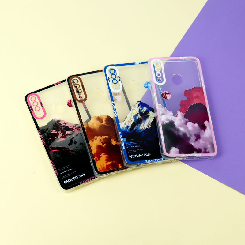قاب ژله ای شفاف طرح کوهستان محافظ لنزدار Samsung Galaxy A20s