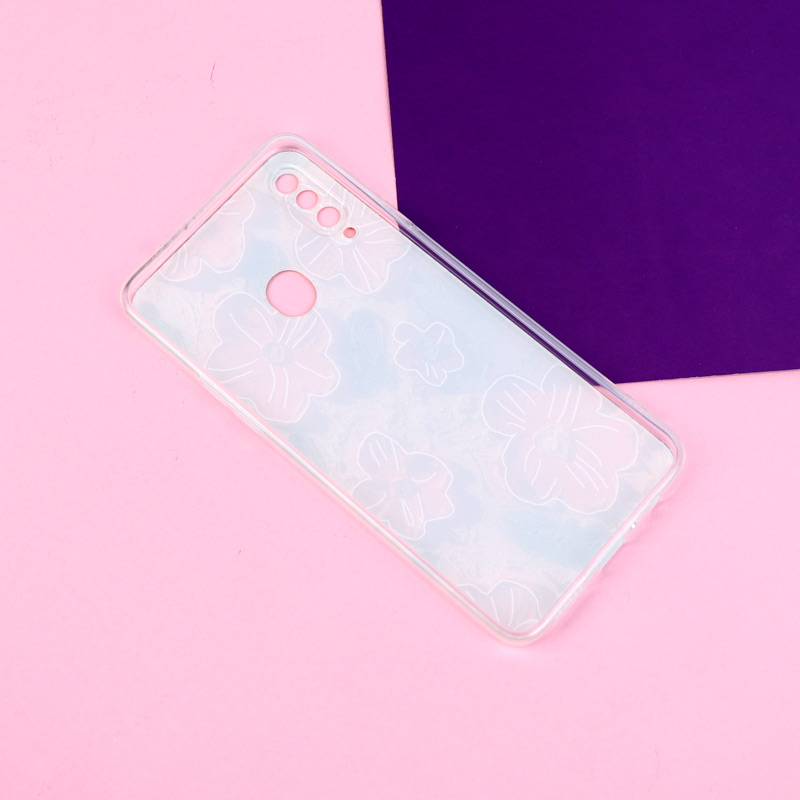 قاب ژله ای طرحدار گل برجسته محافظ لنزدار Samsung Galaxy A20s