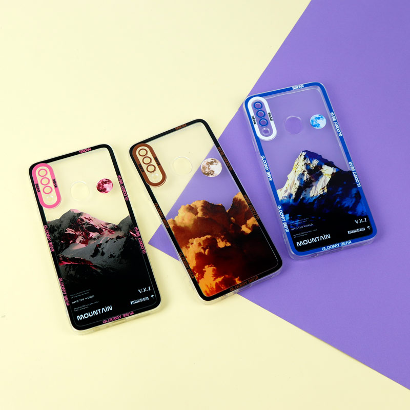 قاب ژله ای شفاف طرح کوهستان محافظ لنزدار Samsung Galaxy A20s