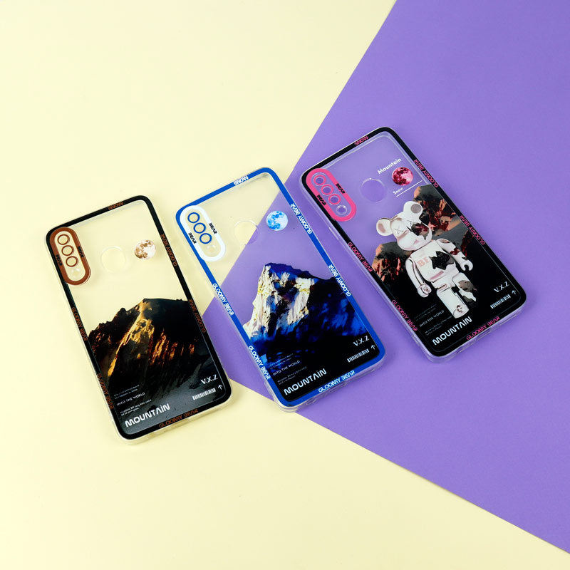 قاب ژله ای شفاف طرح کوهستان محافظ لنزدار Samsung Galaxy A20s