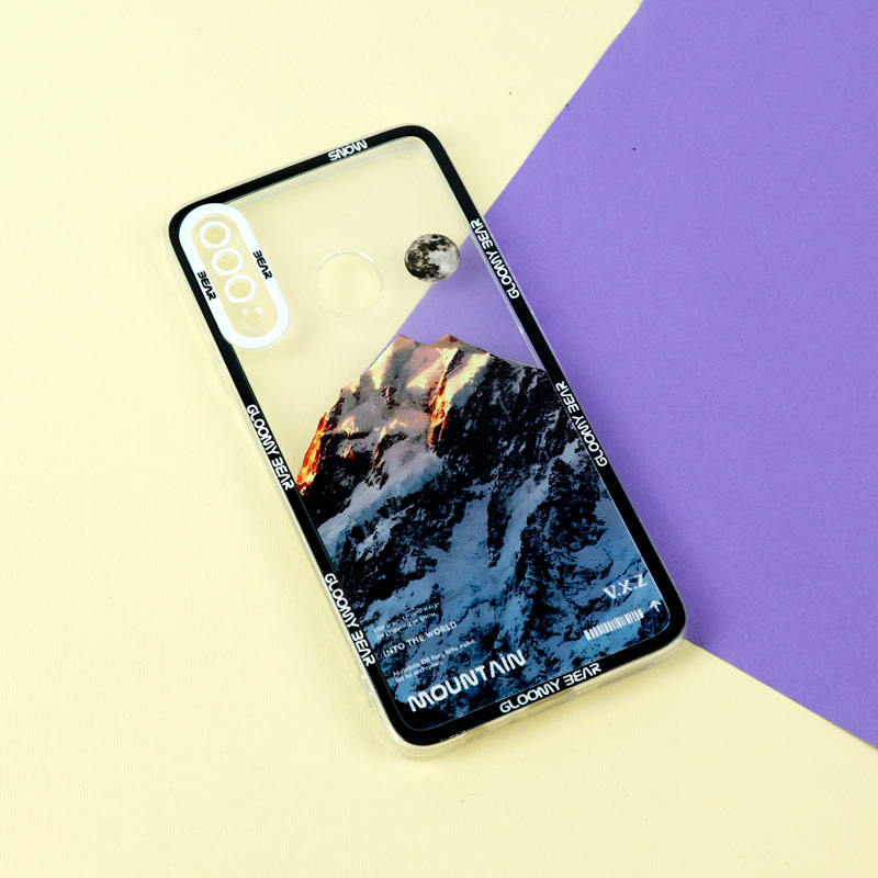 قاب ژله ای شفاف طرح کوهستان محافظ لنزدار Samsung Galaxy A20s