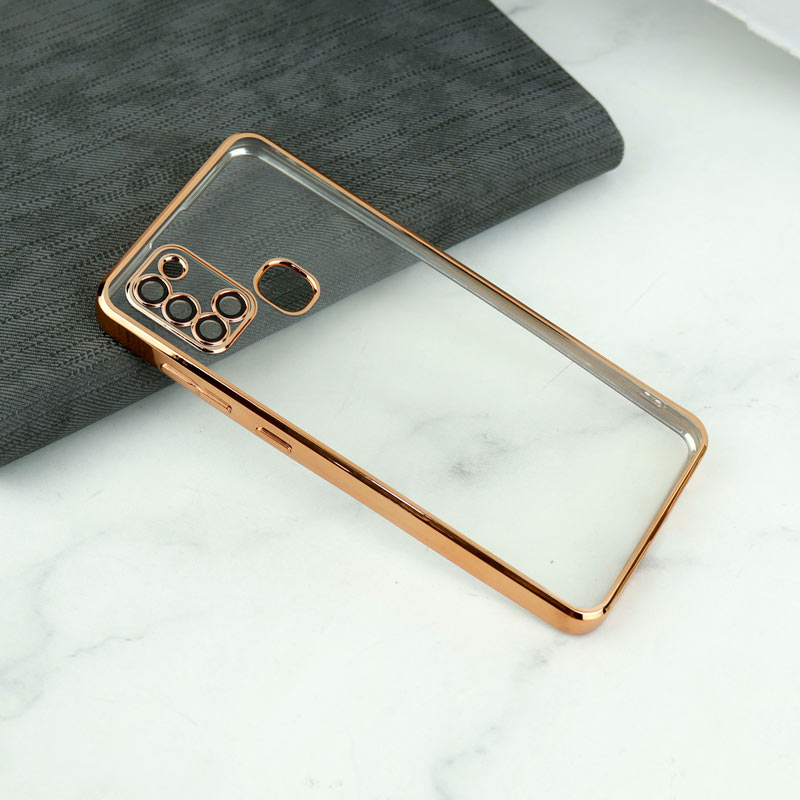 قاب شفاف دور رنگی محافظ لنزدار Samsung Galaxy A21s