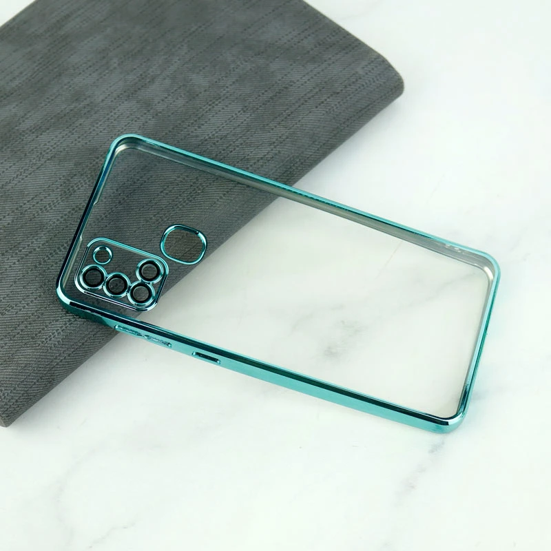 قاب شفاف دور رنگی محافظ لنزدار Samsung Galaxy A21s