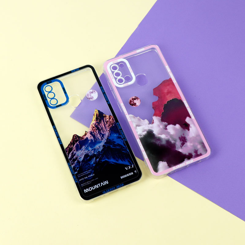 قاب ژله ای شفاف طرح کوهستان محافظ لنزدار Samsung Galaxy A21s