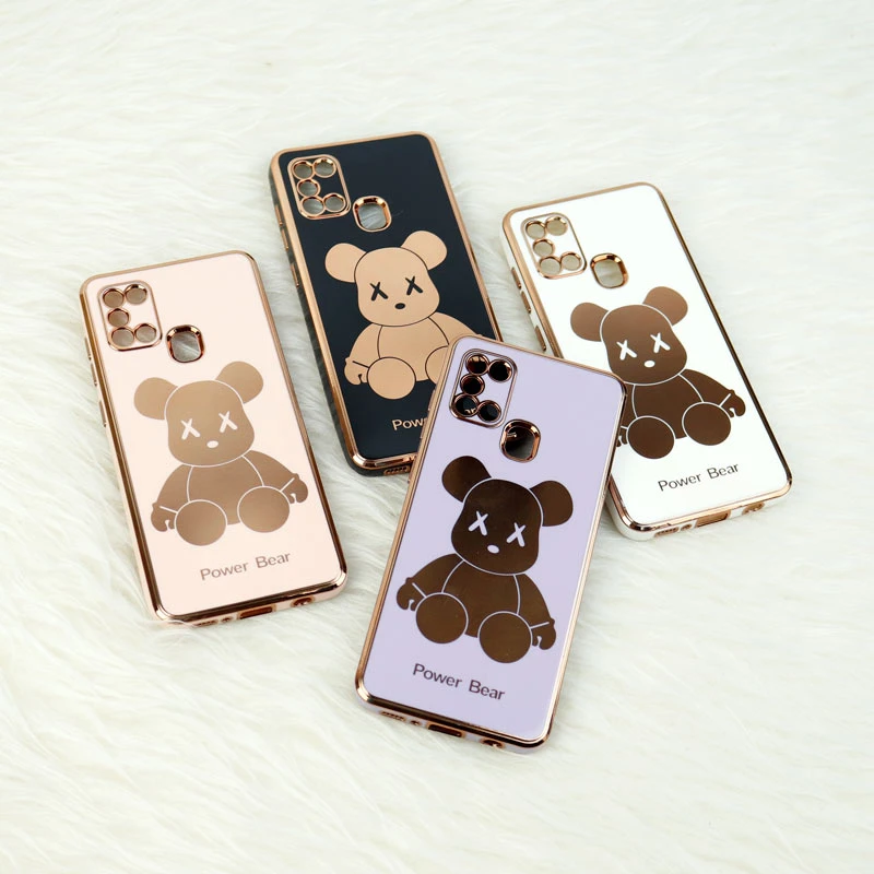 قاب My Case Power Bear سامسونگ Galaxy A21s محافظ لنزدار