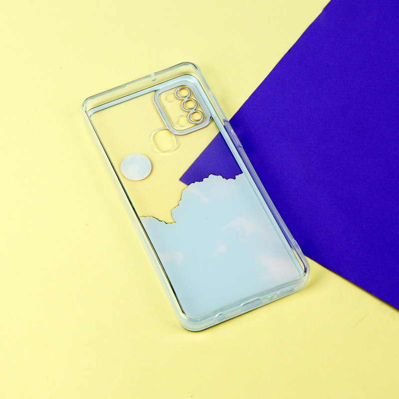 قاب ژله ای شفاف طرح کوهستان محافظ لنزدار Samsung Galaxy A21s