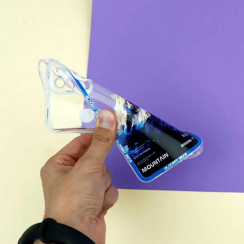قاب ژله ای شفاف طرح کوهستان محافظ لنزدار Samsung Galaxy A22 4G