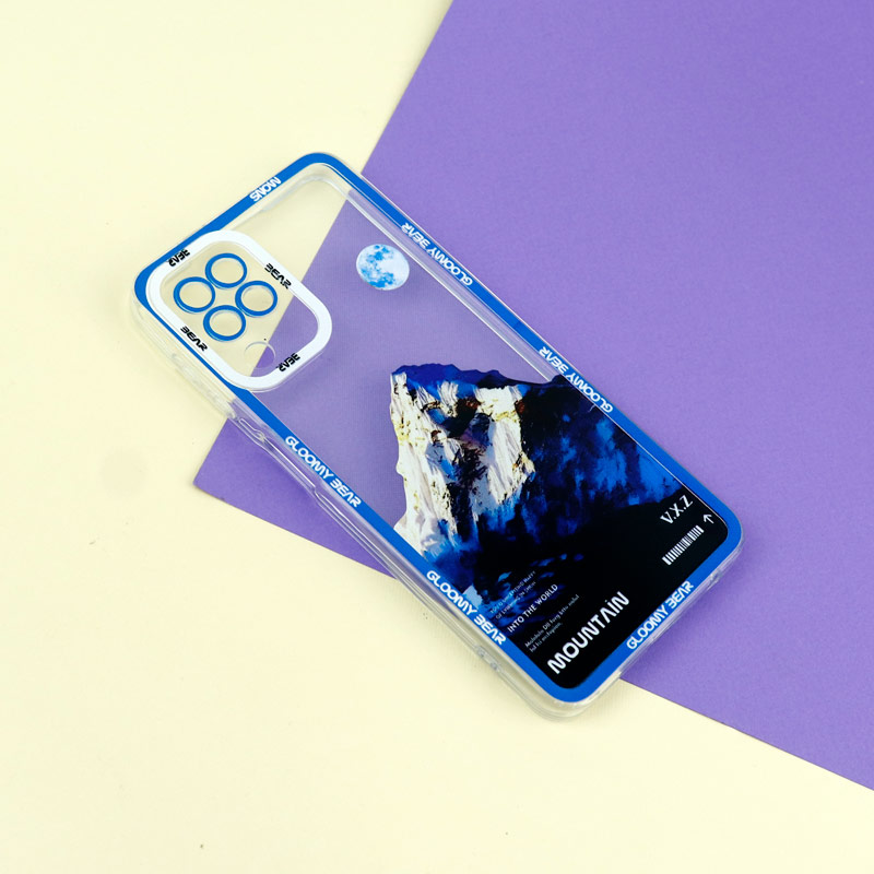 قاب ژله ای شفاف طرح کوهستان محافظ لنزدار Samsung Galaxy A22 4G