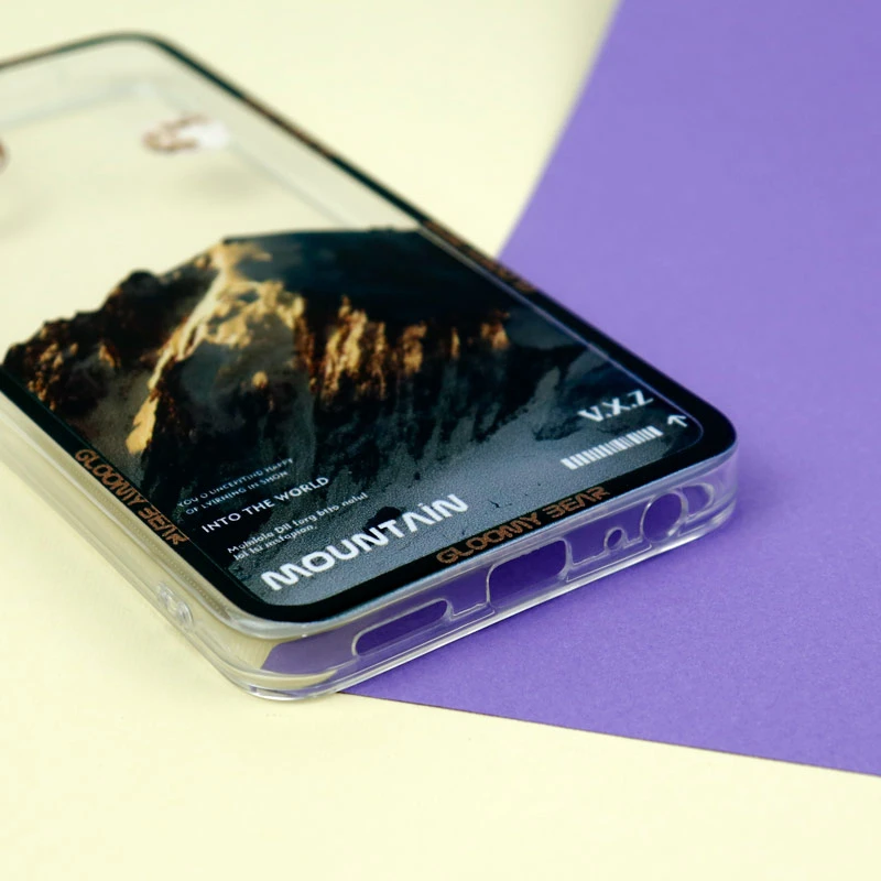 قاب ژله ای شفاف طرح کوهستان محافظ لنزدار Samsung Galaxy A22 5G