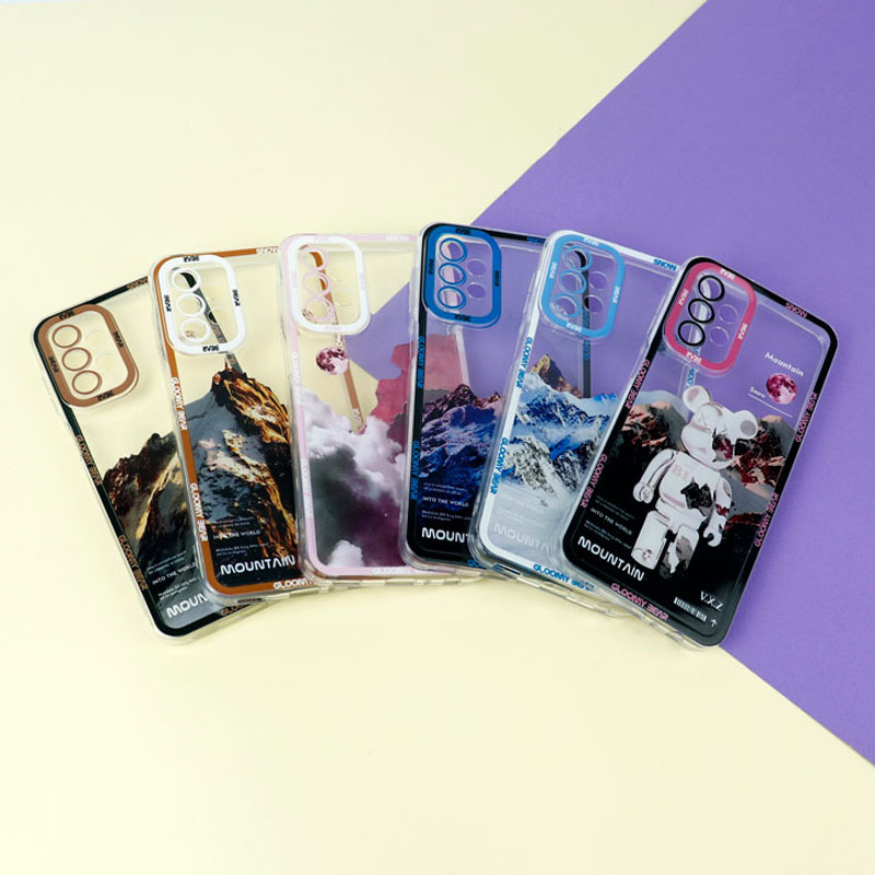 قاب ژله ای شفاف طرح کوهستان محافظ لنزدار Samsung Galaxy A23