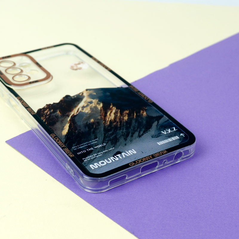 قاب ژله ای شفاف طرح کوهستان محافظ لنزدار Samsung Galaxy A23