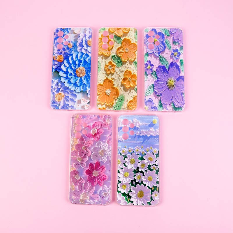 قاب ژله ای طرحدار گل برجسته محافظ لنزدار Samsung Galaxy A23