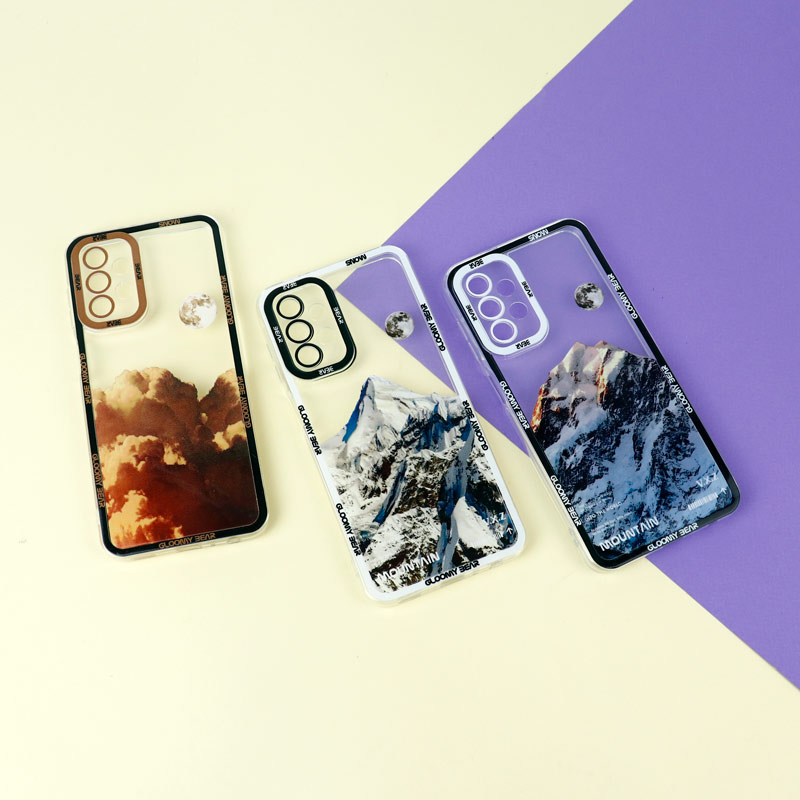 قاب ژله ای شفاف طرح کوهستان محافظ لنزدار Samsung Galaxy A23
