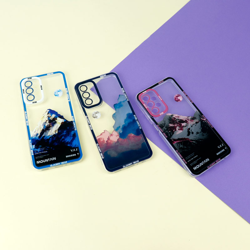 قاب ژله ای شفاف طرح کوهستان محافظ لنزدار Samsung Galaxy A23