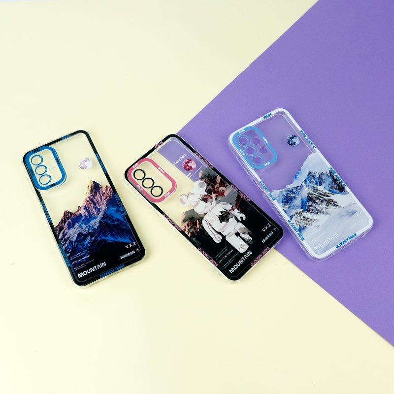 قاب ژله ای شفاف طرح کوهستان محافظ لنزدار Samsung Galaxy A23