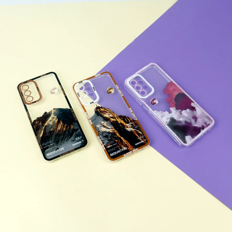 قاب ژله ای شفاف طرح کوهستان محافظ لنزدار Samsung Galaxy A23