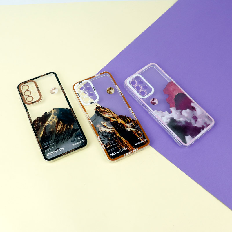 قاب ژله ای شفاف طرح کوهستان محافظ لنزدار Samsung Galaxy A23
