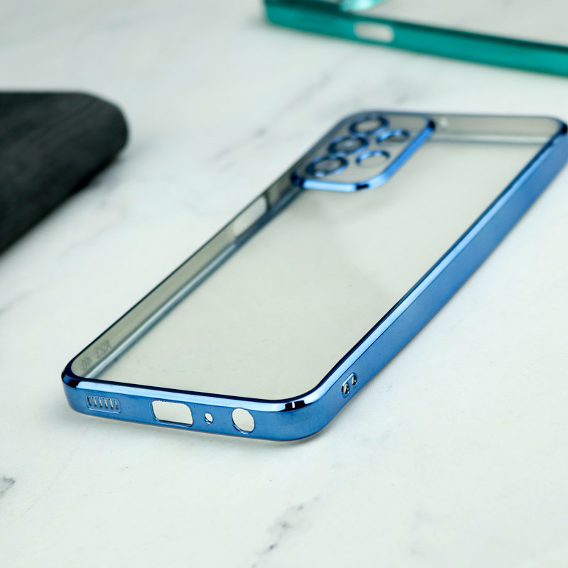 قاب شفاف دور رنگی محافظ لنزدار Samsung Galaxy A23