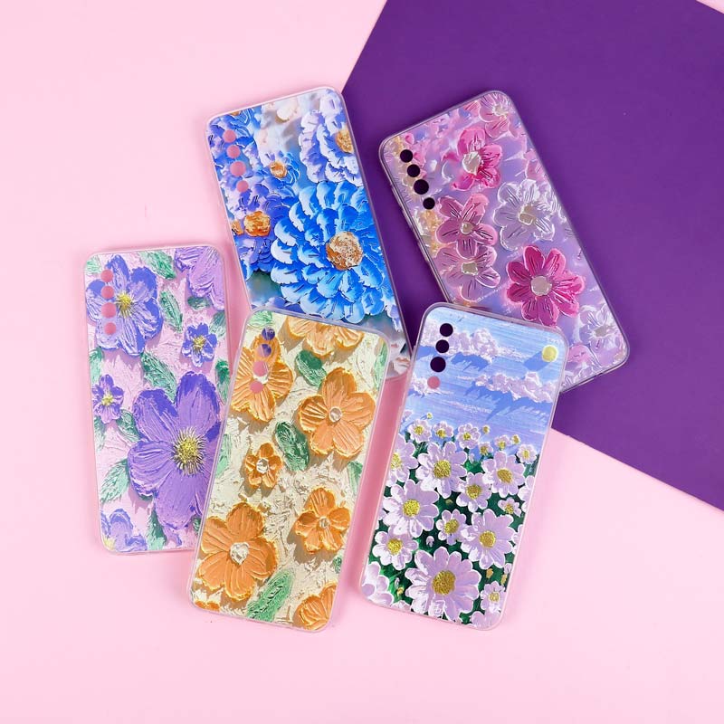 قاب ژله ای طرحدار گل برجسته محافظ لنزدار Samsung Galaxy A30s / A50s