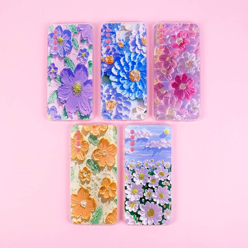 قاب ژله ای طرحدار گل برجسته محافظ لنزدار Samsung Galaxy A30s / A50s