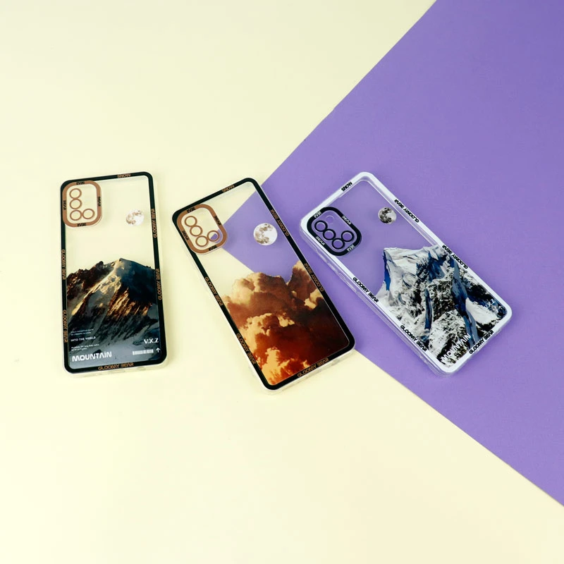 قاب ژله ای شفاف طرح کوهستان محافظ لنزدار Samsung Galaxy A31