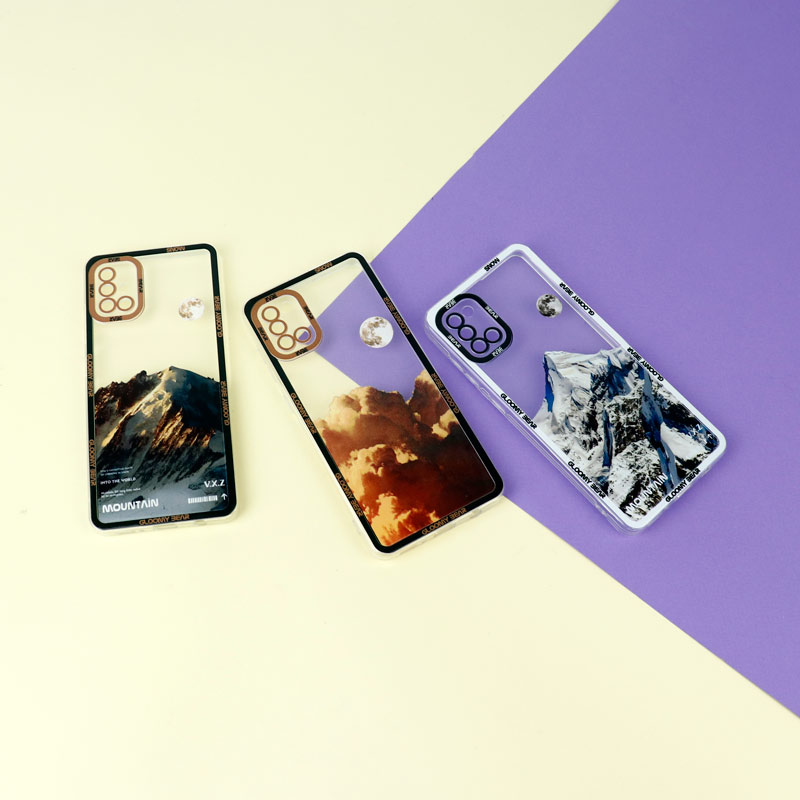 قاب ژله ای شفاف طرح کوهستان محافظ لنزدار Samsung Galaxy A31