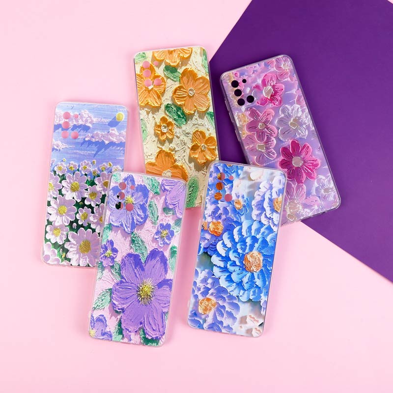 قاب ژله ای طرحدار گل برجسته محافظ لنزدار Samsung Galaxy A31