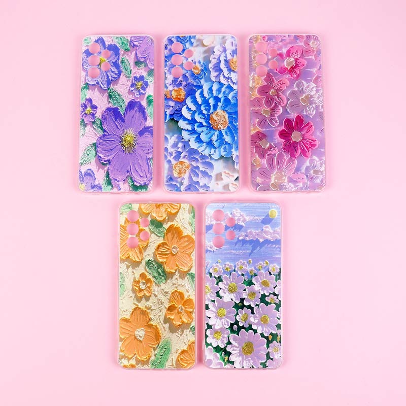 قاب ژله ای طرحدار گل برجسته محافظ لنزدار Samsung Galaxy A32 4G