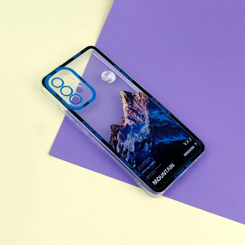 قاب ژله ای شفاف طرح کوهستان محافظ لنزدار Samsung Galaxy A32 4G