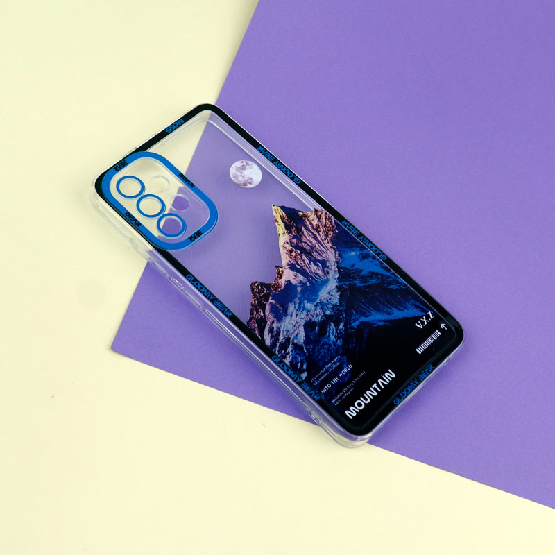قاب ژله ای شفاف طرح کوهستان محافظ لنزدار Samsung Galaxy A32 4G