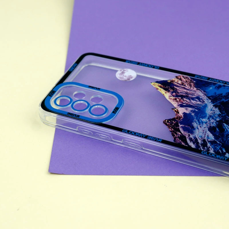 قاب ژله ای شفاف طرح کوهستان محافظ لنزدار Samsung Galaxy A32 4G
