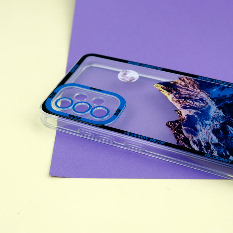 قاب ژله ای شفاف طرح کوهستان محافظ لنزدار Samsung Galaxy A32 4G