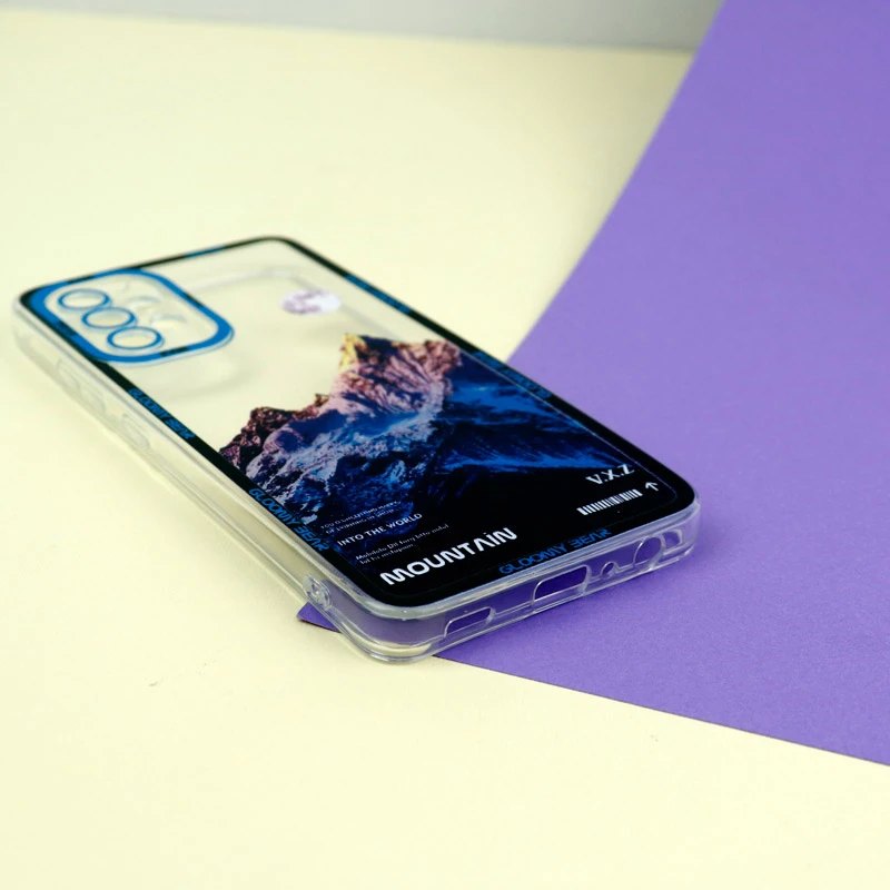 قاب ژله ای شفاف طرح کوهستان محافظ لنزدار Samsung Galaxy A32 4G