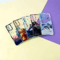 قاب ژله ای شفاف طرح کوهستان محافظ لنزدار Samsung Galaxy A32 5G