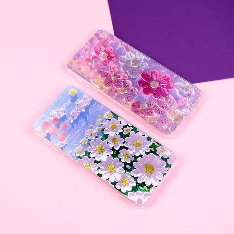 قاب ژله ای طرحدار گل برجسته محافظ لنزدار Samsung Galaxy A32 5G