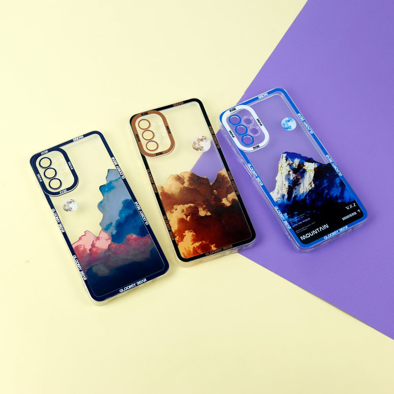 قاب ژله ای شفاف طرح کوهستان محافظ لنزدار Samsung Galaxy A32 5G