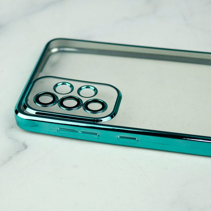 قاب ساده شفاف دور رنگی محافظ لنزدار Samsung Galaxy A33 5G