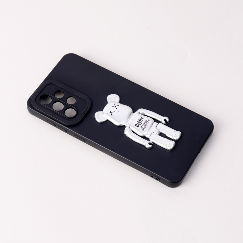 قاب سیلیکونی Bearbrick محافظ لنزدار Samsung Galaxy A33 5G