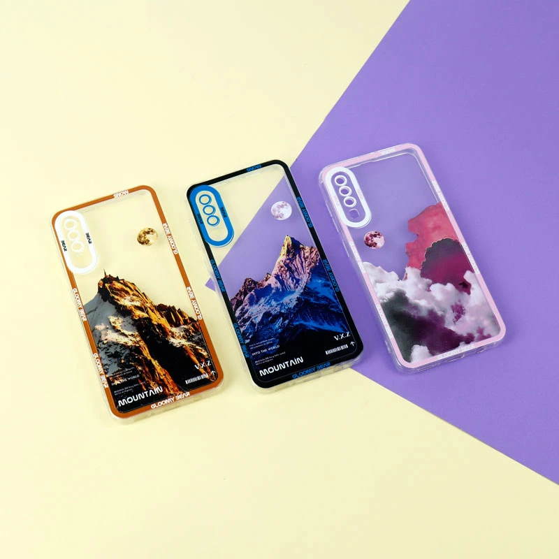 قاب ژله ای شفاف طرح کوهستان محافظ لنزدار Samsung Galaxy A50s