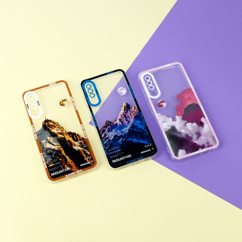 قاب ژله ای شفاف طرح کوهستان محافظ لنزدار Samsung Galaxy A50s