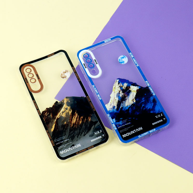 قاب ژله ای شفاف طرح کوهستان محافظ لنزدار Samsung Galaxy A50s